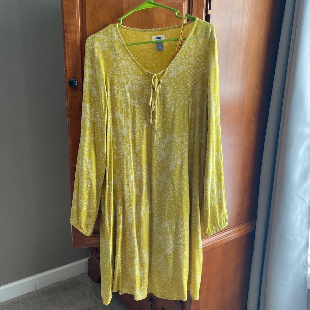 Long Sleeve Mustard Dress